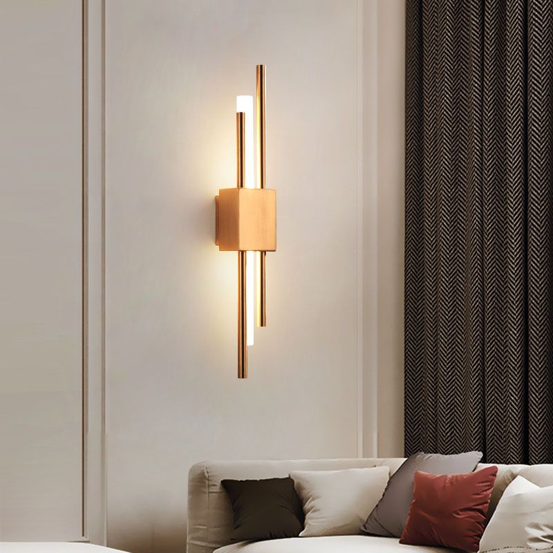 Luces de apliques de pared de tubo de estilo moderno 1 iluminación de montaje de pared ligero