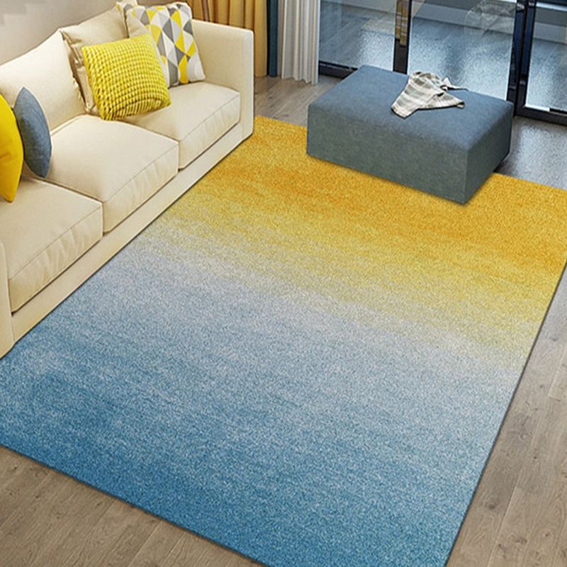 Gradient Color Home Area Rug Simplicity Unpatterned Carpet Synthetics Anti-Slip Backing Indoor Rug