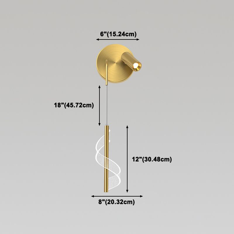 Metal Unique Shape Wall Light Modern Style Multi-Lights Wall Mount Light Fixture in Gold