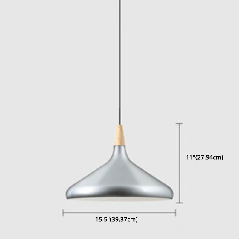 Multi Color Optional Simplicity Pendant Light Nordic Macaroon Aluminum Lampshade 1-Light Hanging Light for Kitchen