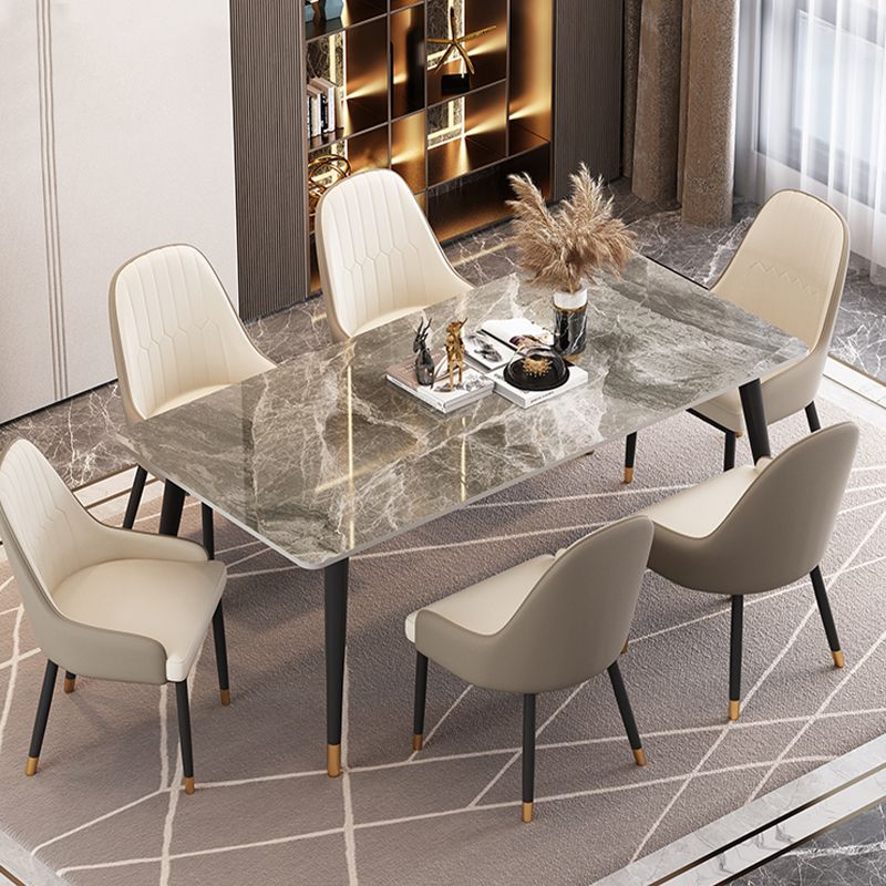 Rectangle 4 Legs Dining Room Table Contemporary Dinette Table