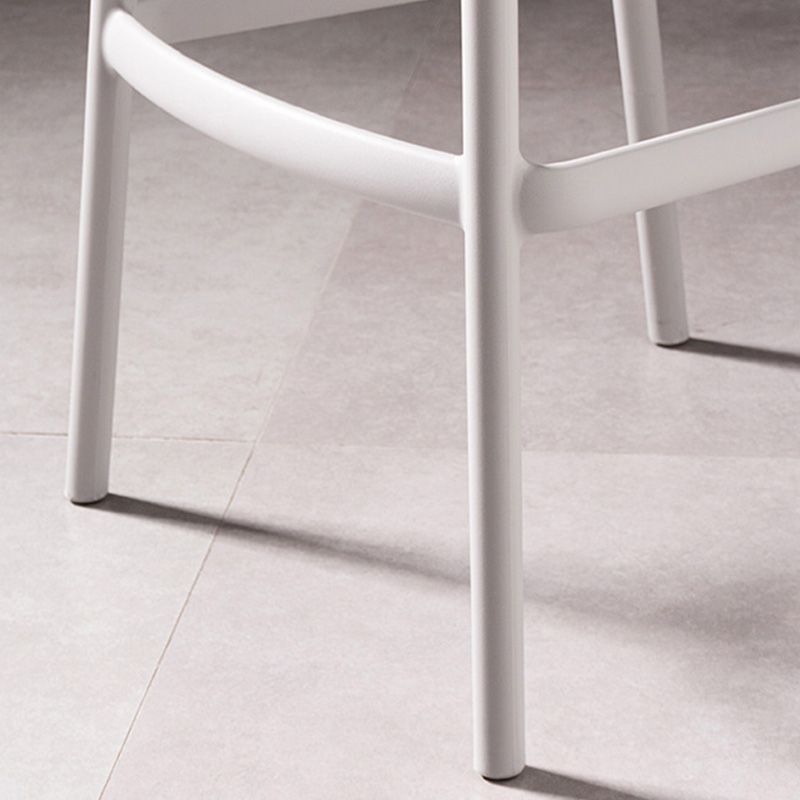 Industrial Low Back Counter Stool Plastic Counter Height Stools for Home Use