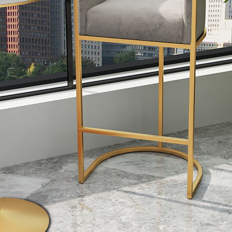 Nordic Style Low Back Bucket Stools for Home Upholstered Fabric Stools