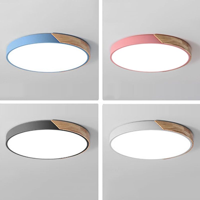 Eigentijdse ronde inbouw plafondverlichtingsarmatuur Metaal 1 licht Led Mount plafondverlichting