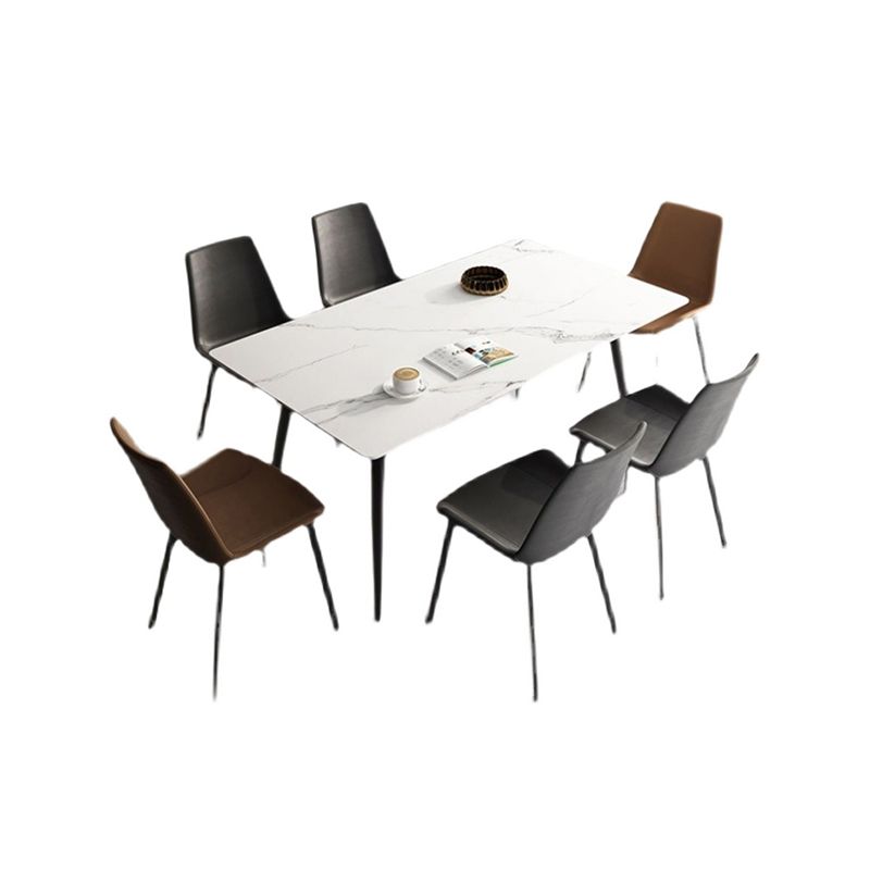 Rectangle Dining Table Industrial 4 Legs  Dining Table for Kitchen