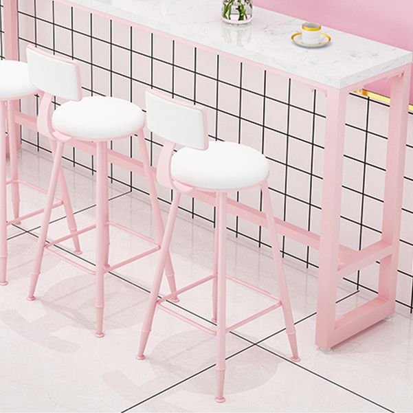 Moderne rosa Rechteck Gegenhöhe Pub Tisch Café Hode Footreest Pub Bar Table