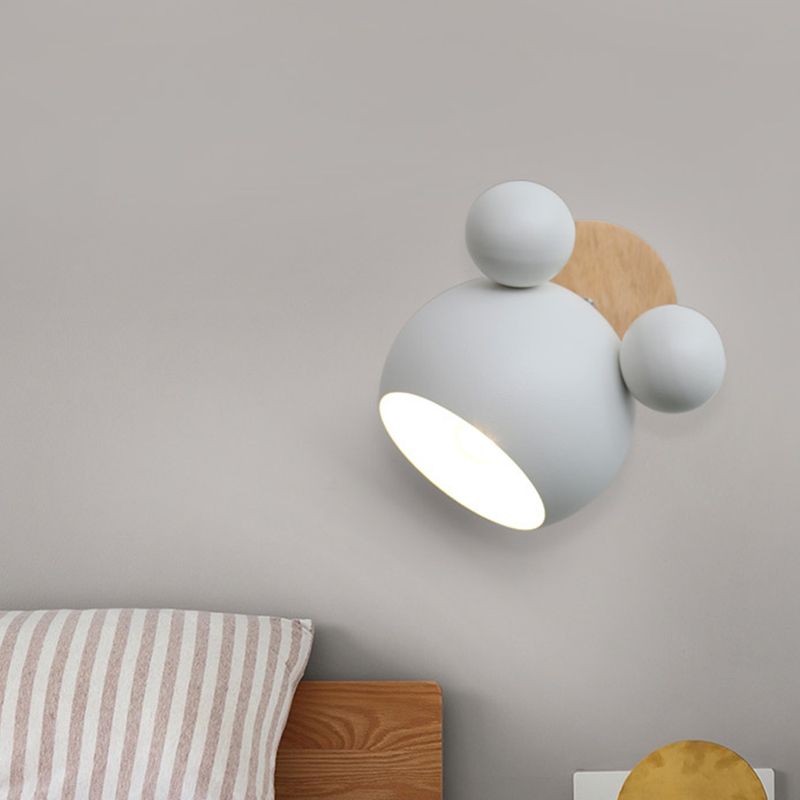 Metal Half Round Wall Mounted Lamps Modern Style 1 Light Wall Mount Lighting