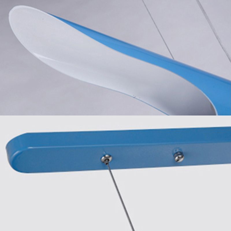 Tube Hanging Ceiling Light Nordic Metal White/Red/Blue Pendant Light for Bedroom with Adjustable Cord