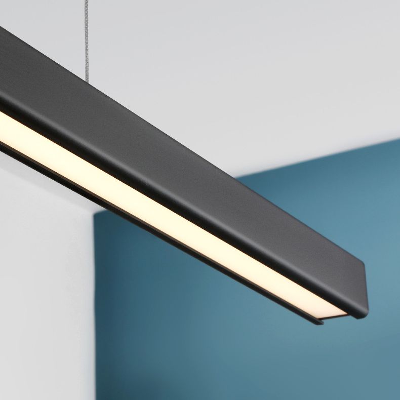 Black Rectangular Pendant Light in Modern Creative Style Acrylic LED Hanging Lamp