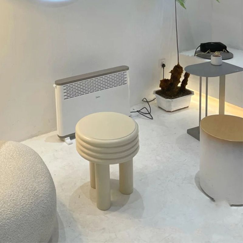 3 Legs Coffee Cocktail Table with Round Plastic Top  Contemporary