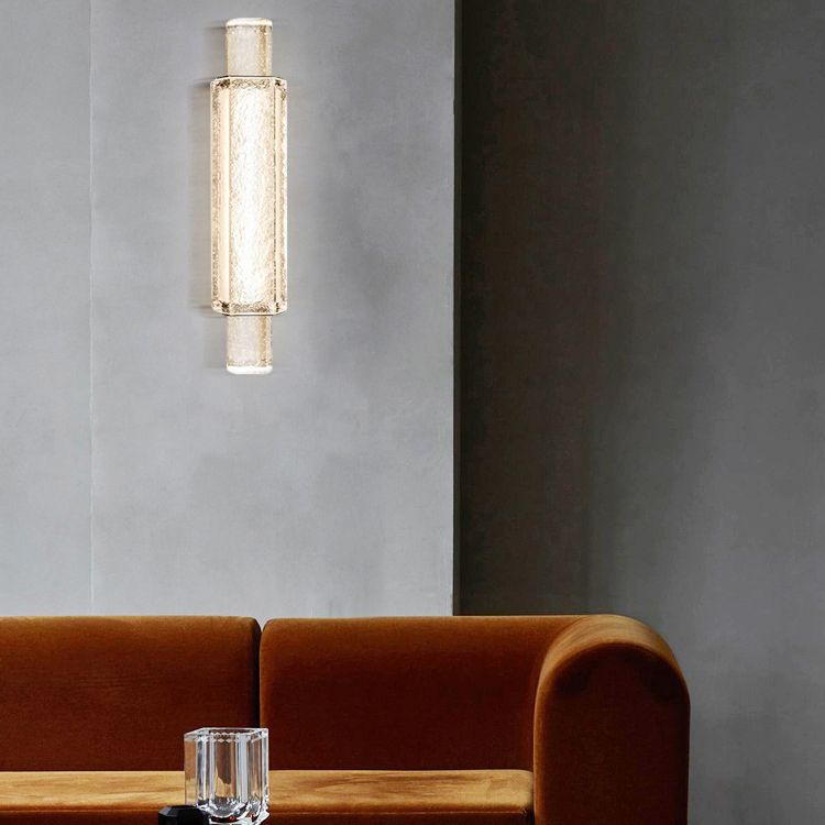 Kristall lineare Wandmontaglampen zeitgenössische 1 leichte LED -Wandleuchte Leuchte