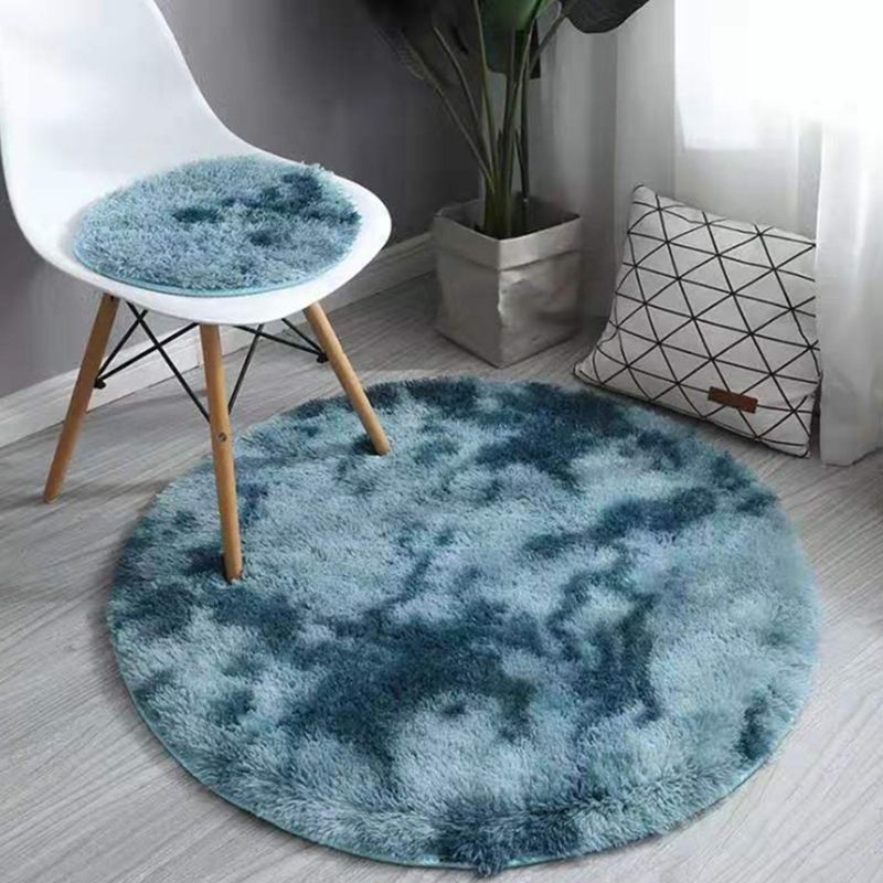 Modern Tie-dye Rug Round Colorful Carpet Home Decor Carpet with Non-Slip Backing