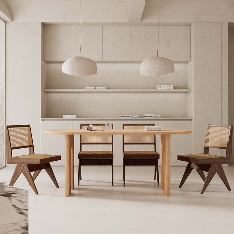 Solid Wood Dining Room Dinner Kitchen Table Contemporary Dining Table