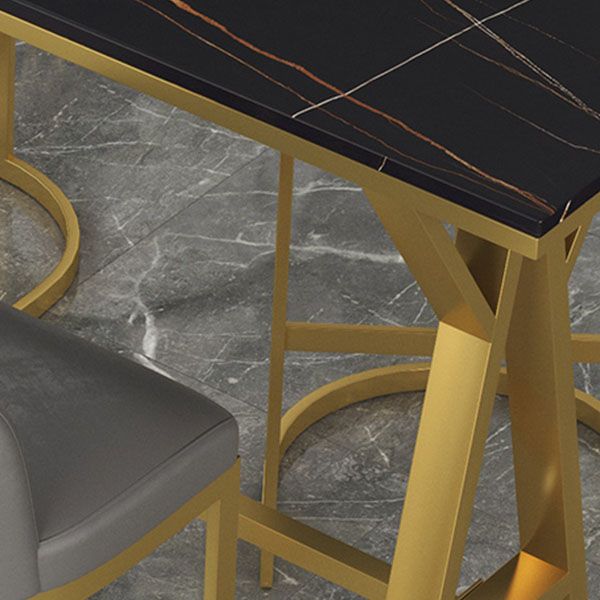 Rectangular Bar Table and Stools Glam 1/3/5 Pieces Pub Table Set