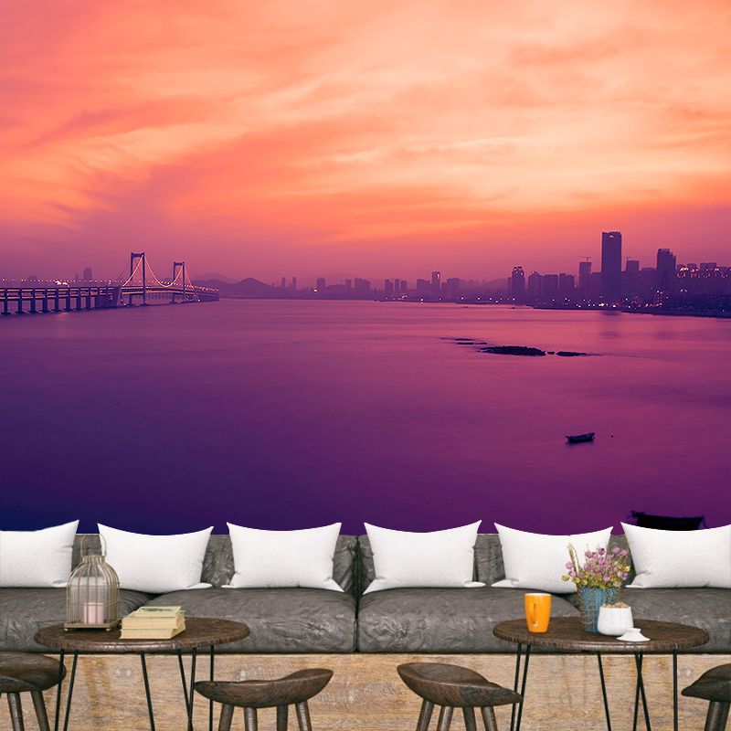 Urban Scenery Mildew Resistant Wallpaper Photography Sleeping Room Wall Mural