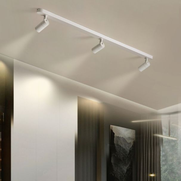 Minimalista de la pista de metal cilíndrica Spotlights Flush Techo Iluminación para vestíbulo y dormitorio