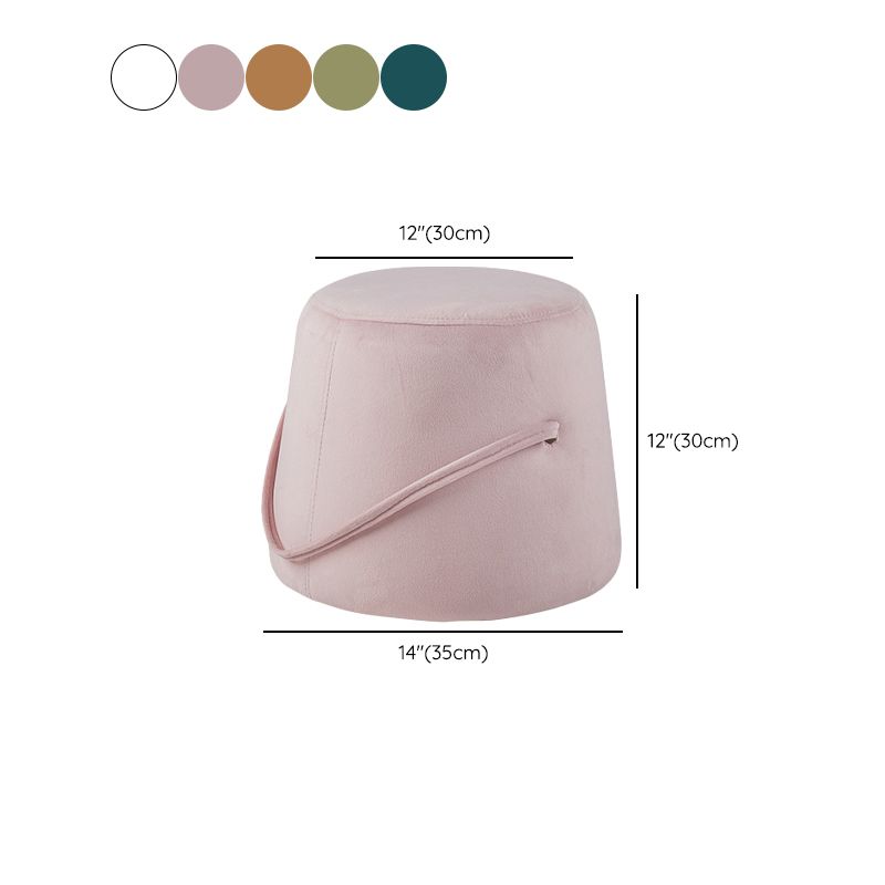 Fabric Standard Stool Modern Style Simple Household Round Footstool