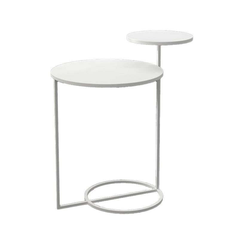 Contemporary Black/White End Table Frame Sofa Side Accent Table