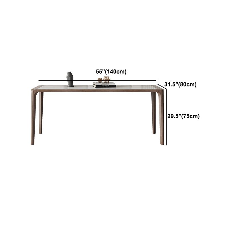 Contemporary Style Sintered Stone Rectangle Table Set 1/4/5/7 Pieces Dining Set