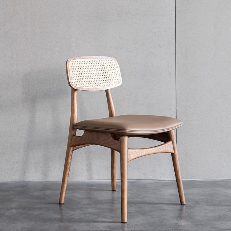 Minimalist Wood Side Dining Chairs Open Back Side Chairs for Home