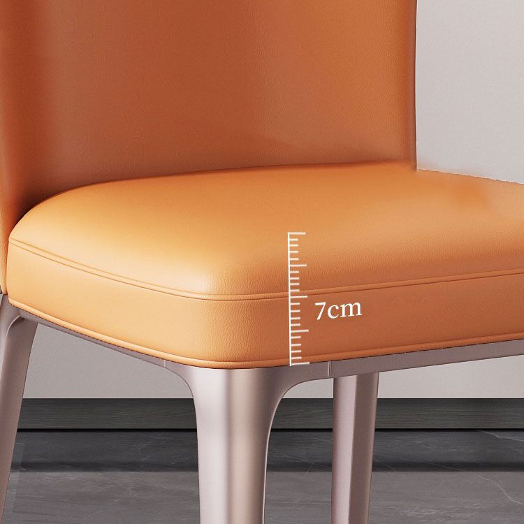 Nordic Glam Style Metal Chairs Dining Armless Chair for Kitchen