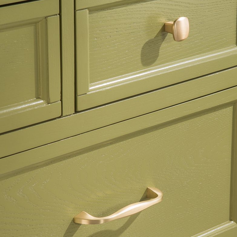 Rubber Wood Glam Dresser Horizontal Storage Chest without Mirror