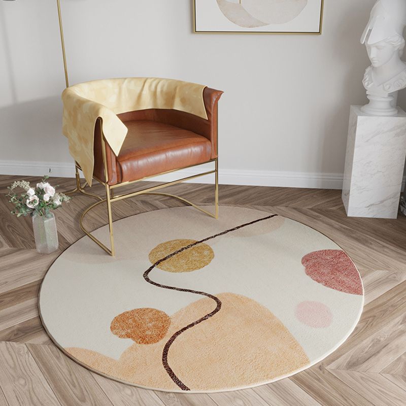 Bold Washable Indoor Carpet Contrast Panel Area Rug Polyster Non-Slip Backing Carpet for Living Room