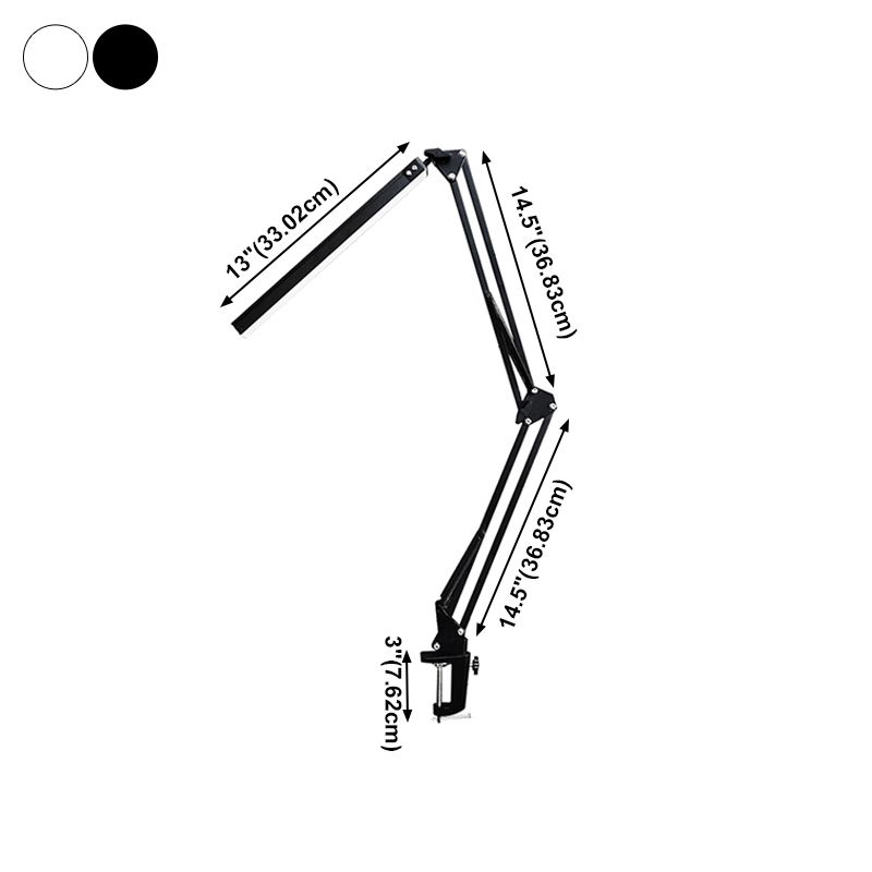 Lampada da scrivania a LED di apprendimento moderno in metallo lampada da tavolo singolo per camera da letto