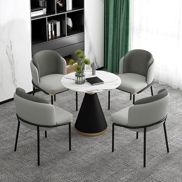 Contemporary 1/2/5 Pieces Dining Set Round Dining Room Table Set