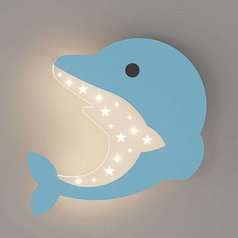 Metal Geometric Shape Wall Light Lovely Colorful LED Wall Sconce for Kid's Room