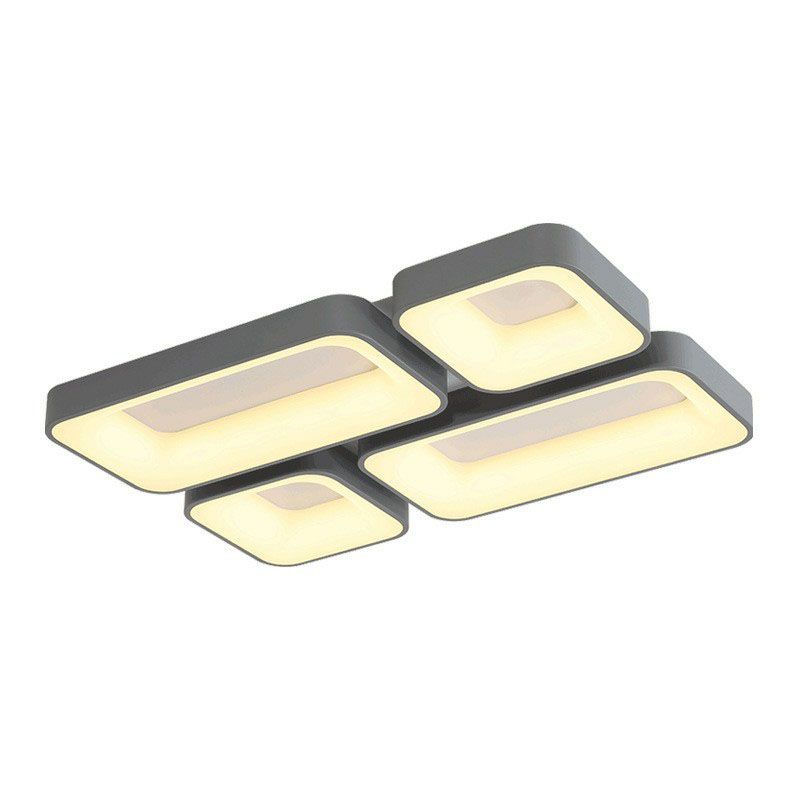 Cuadrilátero con forma de LED de montaje a ras de luz de montaje en gris