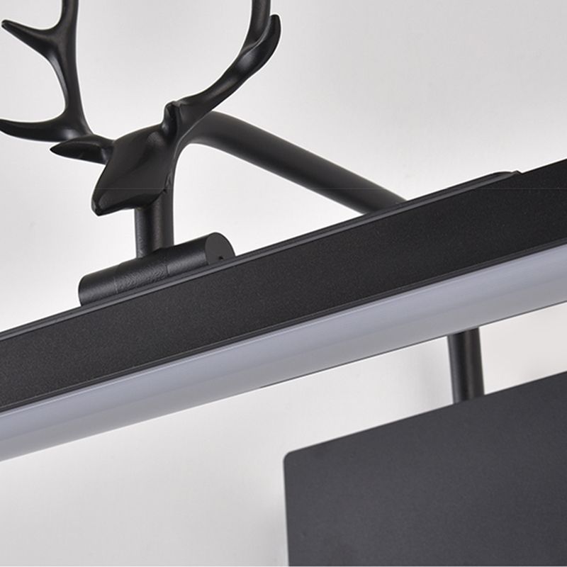 Illuminazione vanity lineare in stile moderno metallo 1 luci di applizia di vanità luce