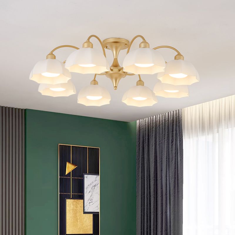 Modern Simple Iron Ceiling Light Dome Shape Ceiling Lamp for Bedroom