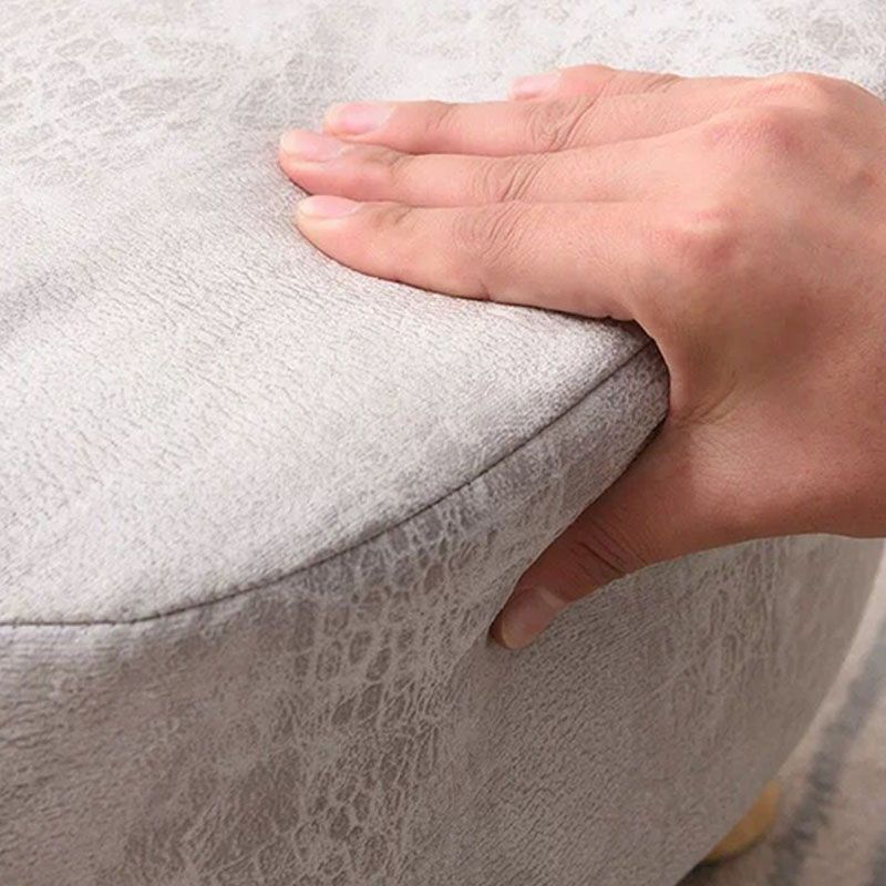 Contemporary Specialty Pouf Faux Leather Upholstered Ottoman