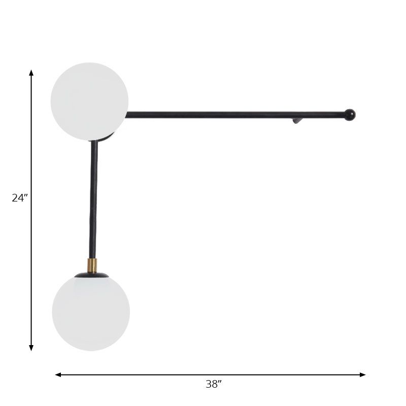 2/4 luci linee incrociate a parete leggera post lampada da parete in vetro moderno in vetro in nero/oro