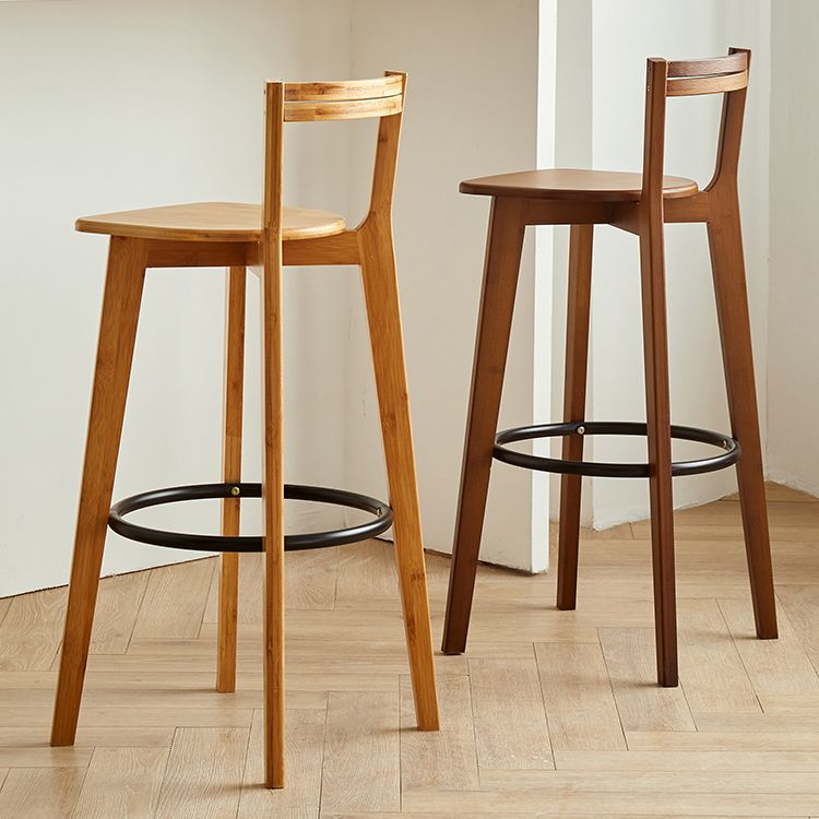 Low Back Indoor Bar Stool Contemporary Bar Stool with Footrest