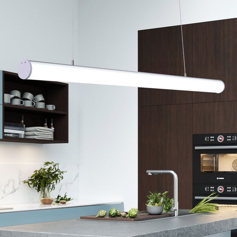 Metal Island Leuchte Einfacher Stil 1-Licht-lineare Hanglampe mit Acrylschatten