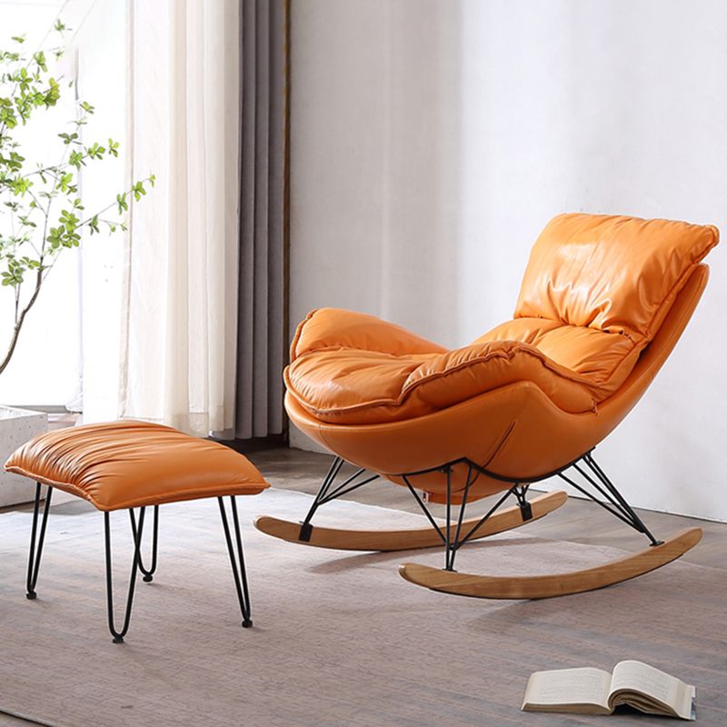 Modern Nursery Sofa Rocking Chair Indoor Living Room Rocking Chair with Ottoman