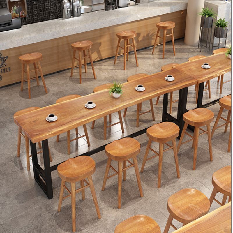 Industrial Style Bar Set 1/2/9 Pieces Solid Wood Rectangle Counter Set