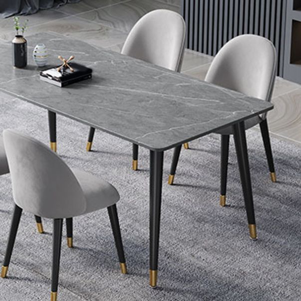 Modern 1/3/5/7 Pieces Dining Set Rectangle Stone Dining Table for Dining Room