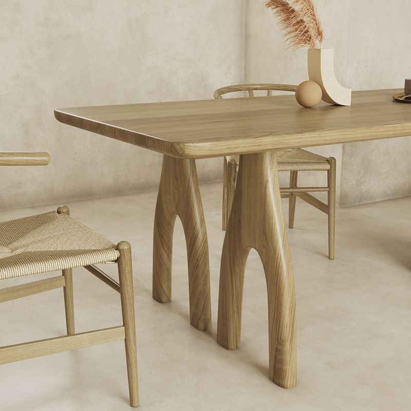 1/2/3/4/7 Pieces Industrial Rectangle Dining Table Set Solid Wood Kitchen Table Set