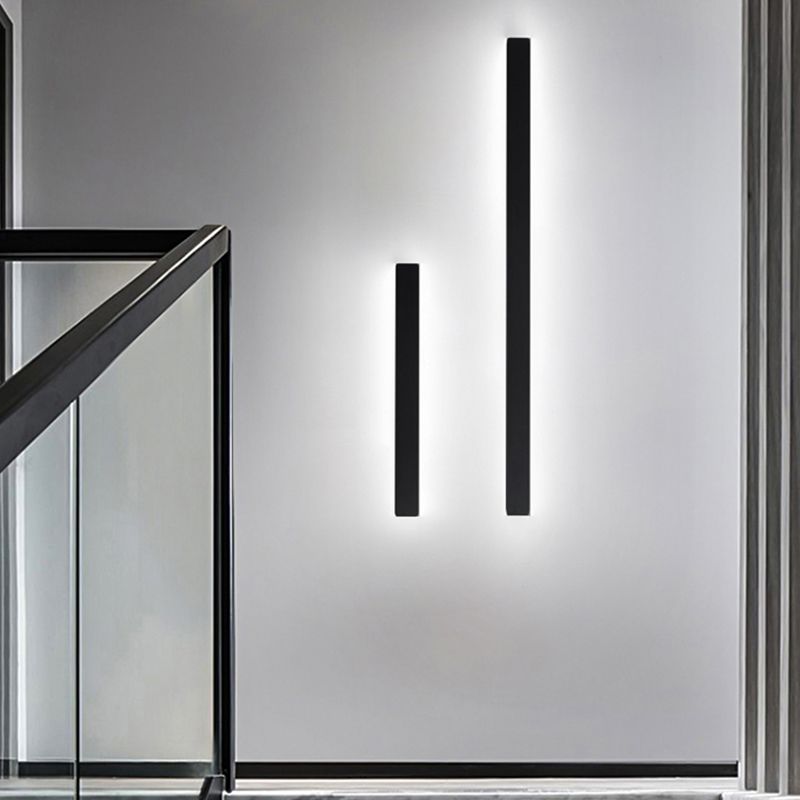 Metall lineare Formwandlicht moderne 1 leichte Wandmontageleuchte in Schwarz