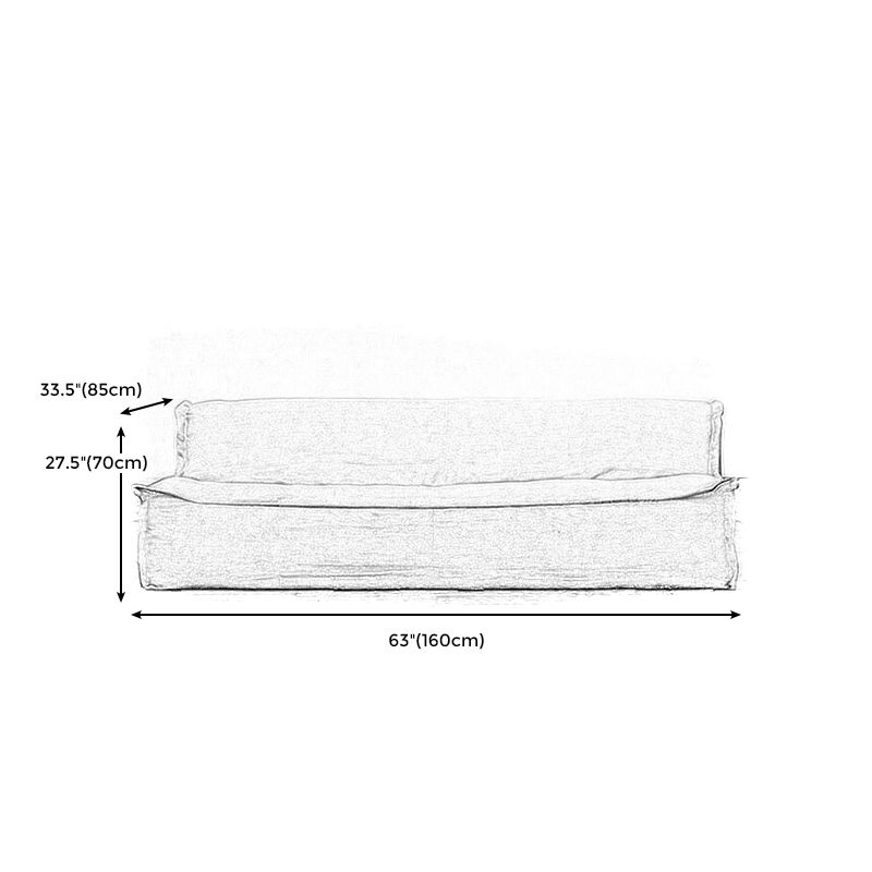 Linen Armless Sofa Tight Back 33"W Modern Sofa  for Living Room