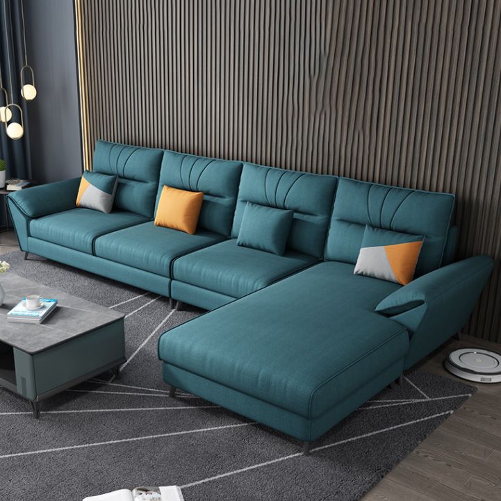 Scandinavian Living Room Fabric Cushions Pillow Top Arm Seating