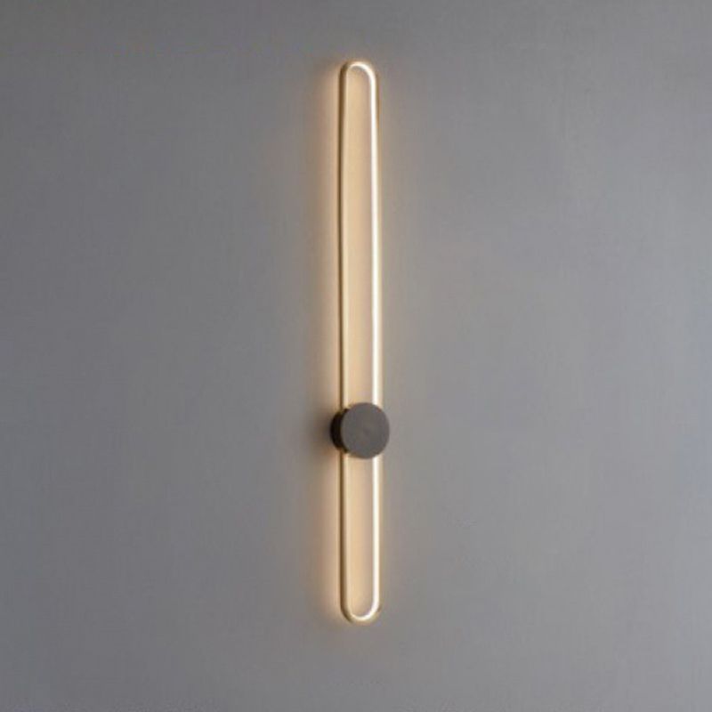 Solid Brass Linear Wall Mounted Light LED 1 - Light Modern Wall Sconce