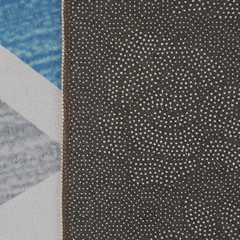 Tapis nordique noir en Polyester, bloc de couleur, avec envers antidérapant, pour la décoration de la maison
