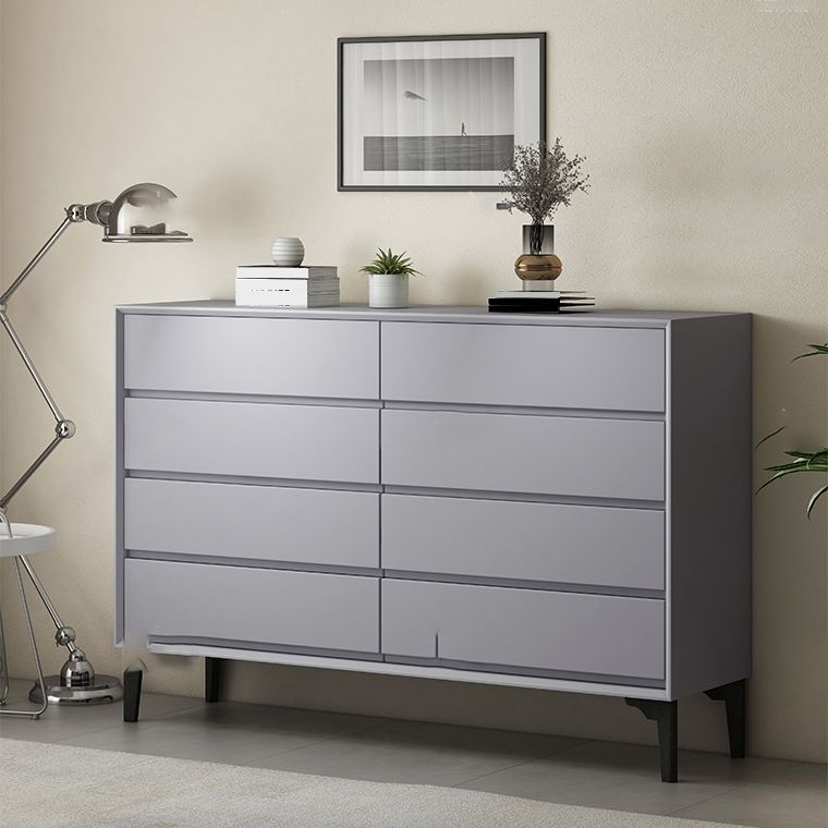 Contemporary Storage Chest Dresser 8 Drawers Storage Chest , 15.6 Inch Width