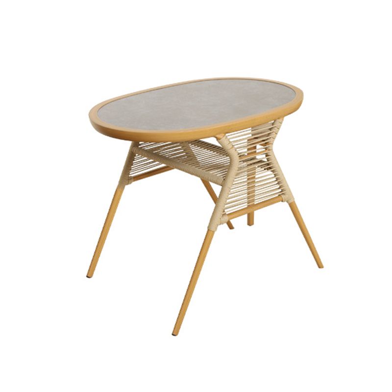 Modern Style Bistro Table Set Metal 3 Pieces Bistro Table Set