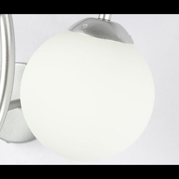 Modern Round Wall Mount Lighting Milky Glass Wall Mounted Lighting for Bedroom