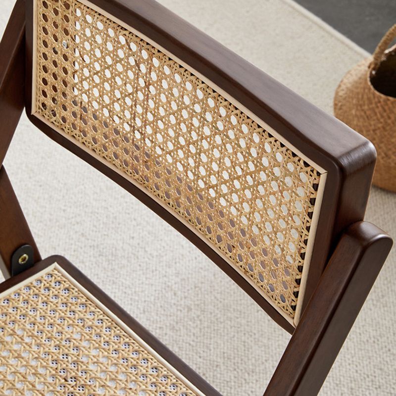 Industrial Side Chair Open Back Wood Folding Dining Chair for Home